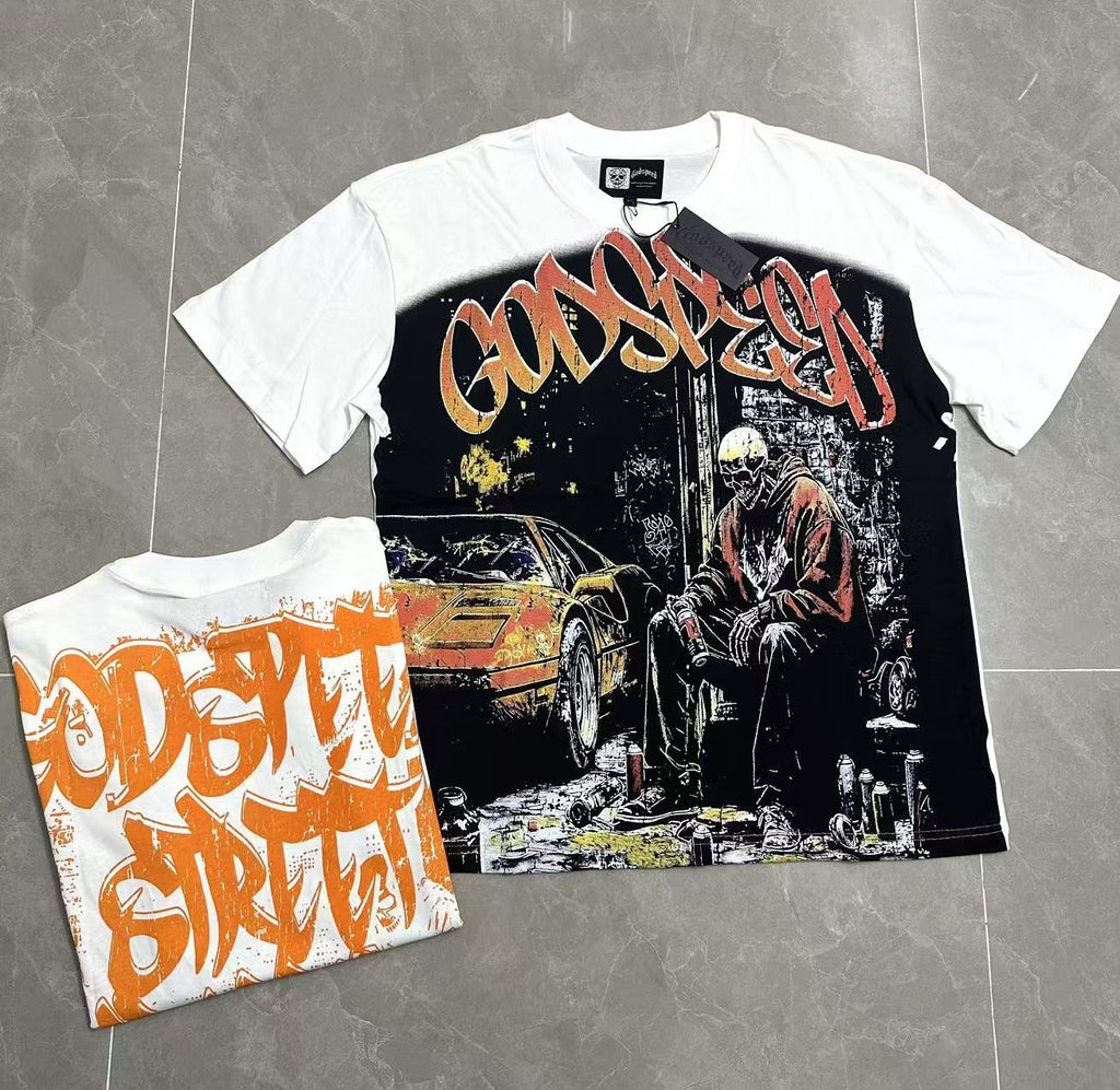 Godspeed Street Scene Graphic T-Shirt