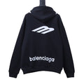 Balenciaga Icon 3b Sports Oversized Hoodie Black
