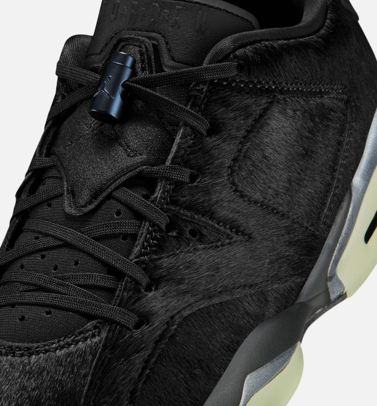 Air Jordan 6 Retro Low Blackout Women's Lifestyle Shoes - All Black