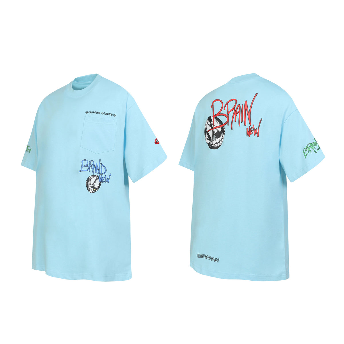 Chrome Hearts Matty Boy Brain New Tee Baby Blue