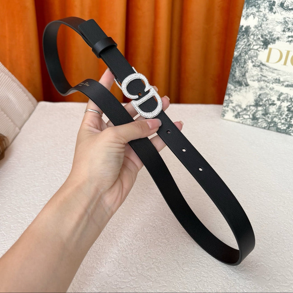 DIOR 25S BELT 20 MM IN BLACK CALFSKIN 595243