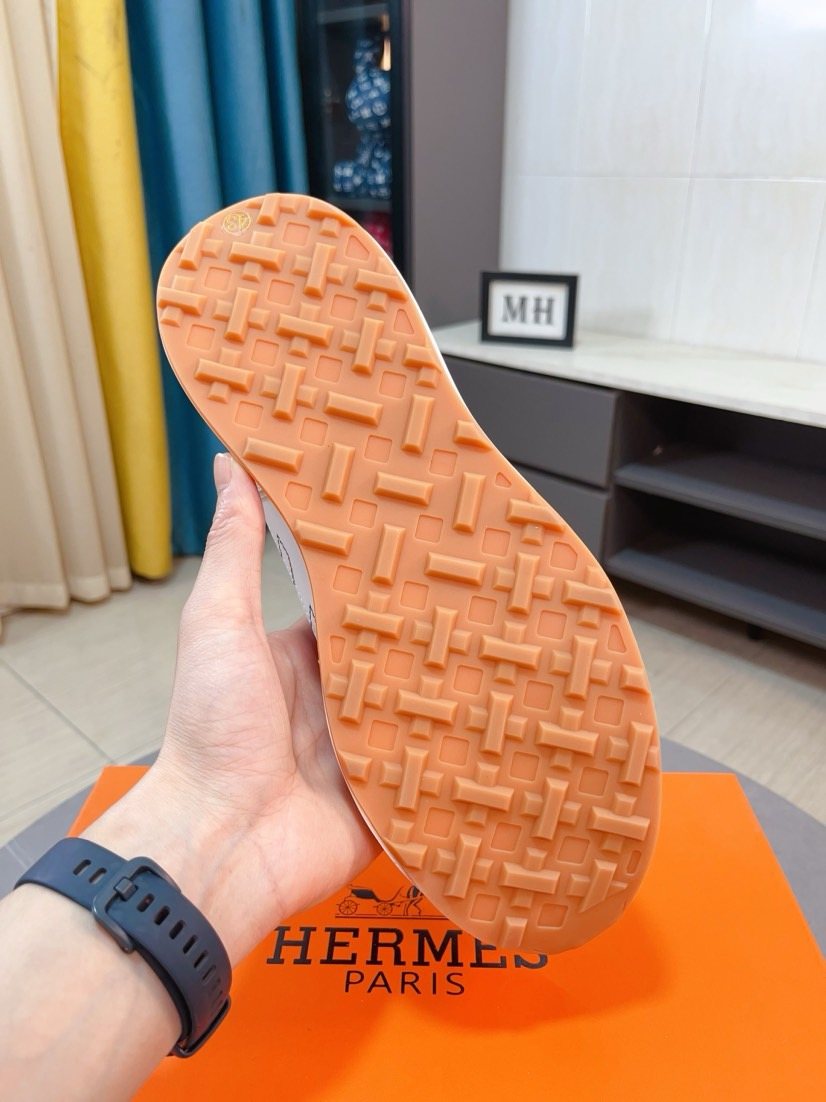 Hermès Blue H Overlay Sneakers