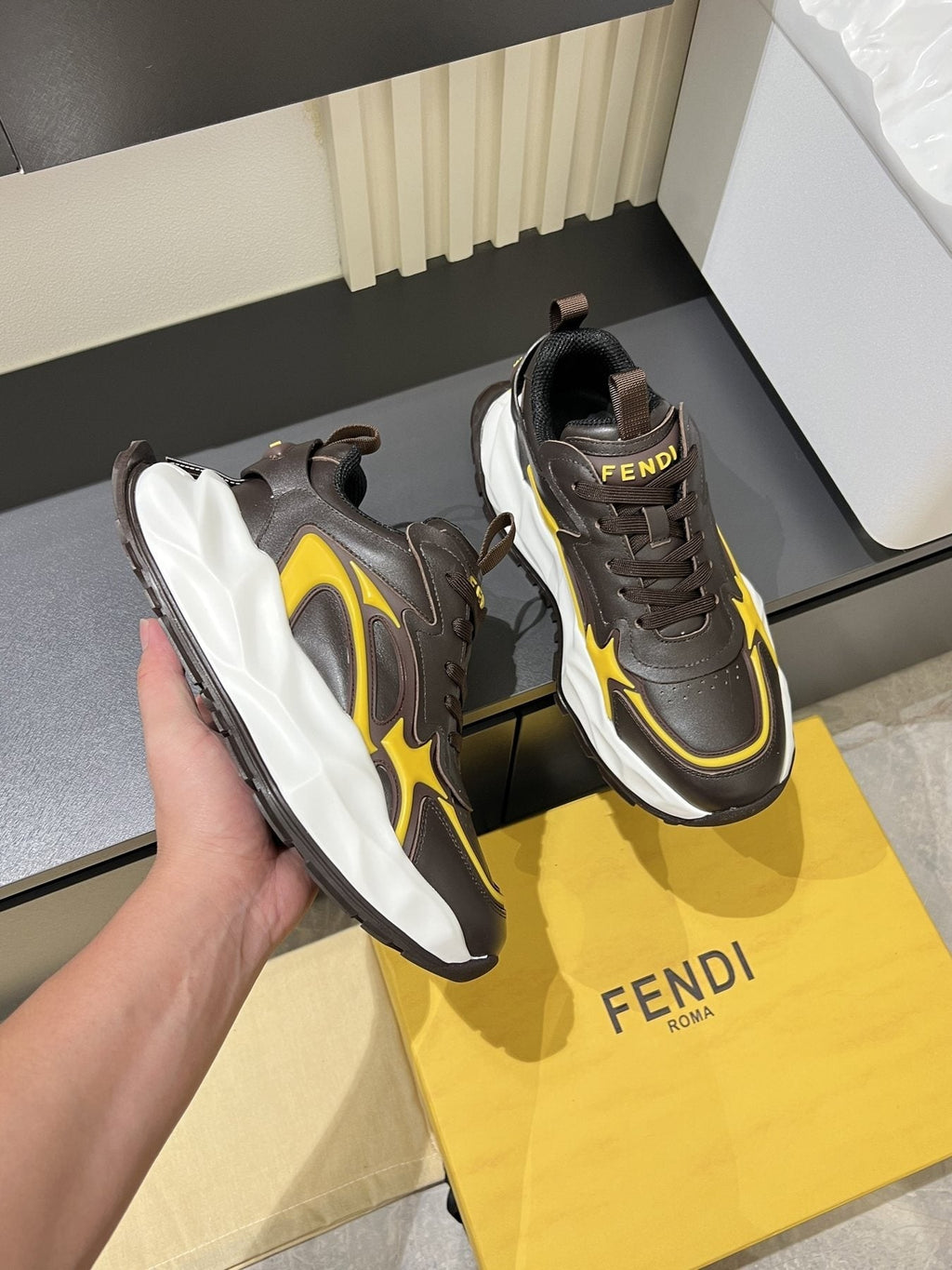 Fendi Men's Flow Low-Top Sneakers