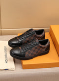 Louis Vuitton Checkered Leather Low-Top Sneakers